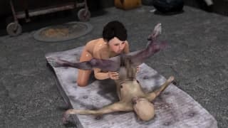 An ugly but hot monster fucks her hard