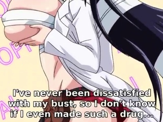 Brunette cums to hentai