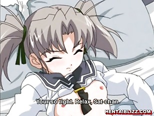Cute hentai coed fingered ass and pussy