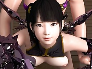 Cute japanese cyberpunk girl likes to fuck hard with BDSM / 3D Hentai