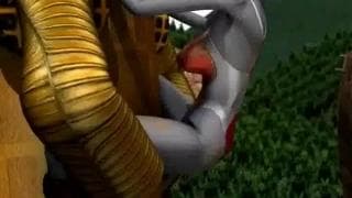 Hentai, girl gets fucked by giant robot
