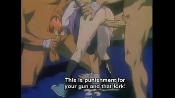 Hentai teen taking two huge cocks