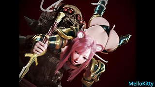 Hot Asian Elf Knight Tied Up Bondage Dildo Experience