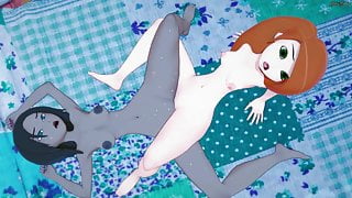 Kim Possible fucking Bonnie with a strap-on. Lesbian Hentai.
