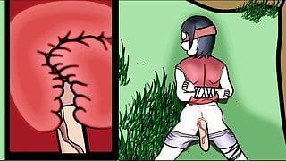 Naruto hentai Sarada monstercock anal