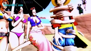 Luffy vs Nami and Robin 3D