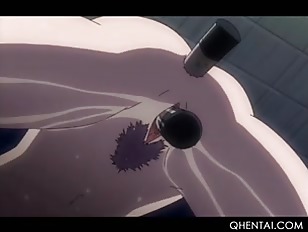 Seductive hentai geisha filling her fuck holes with dildos