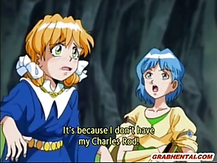 Two hentai girls groupfucked by monsters