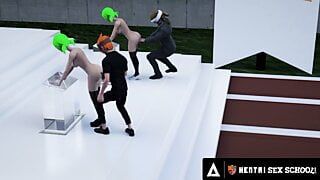 HENTAI SEX UNIVERSITY – Hentai Babes Suck Dick In PUBLIC And An INSANE CUM EXPLOSION CREAMPIE!